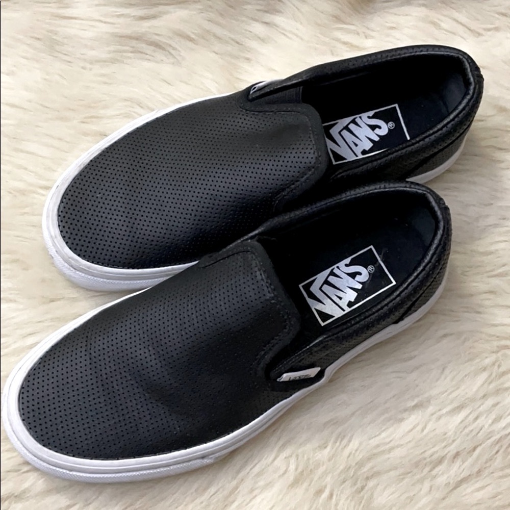 Vans perf leather slip-on SZ 5.5